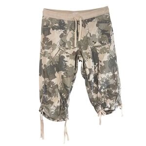 Dash Camo Cargo Capris M Drawstring Utility Y2K Streetwear Gorpcore Pants